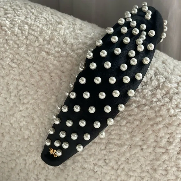 New-LELE SADOUGHI VELVET PEARL KNOTTED HEADBAND ($150 value) - Picture 12 of 16